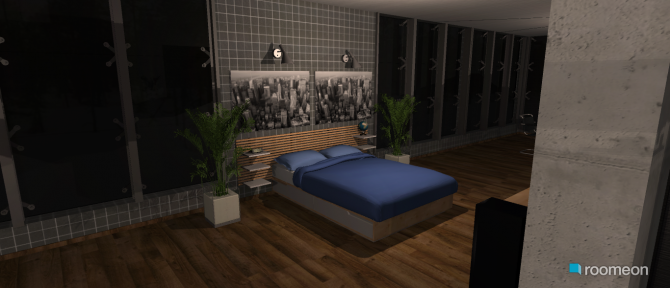 Raumgestaltung Modern One Room House in der Kategorie Schlafzimmer