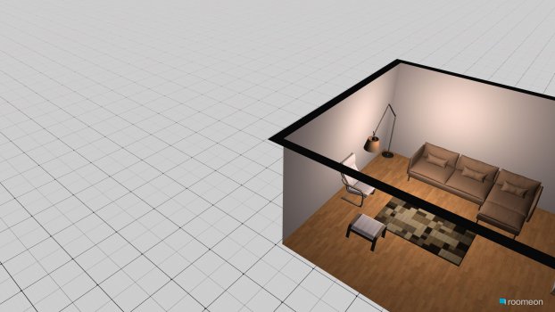 Raumgestaltung Grundrissvorlage L-Form in der Kategorie Wohnzimmer