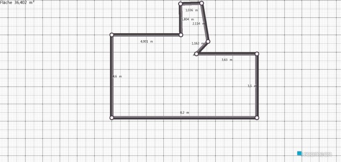 Raumgestaltung Grundrissvorlage L-Form in der Kategorie Wohnzimmer