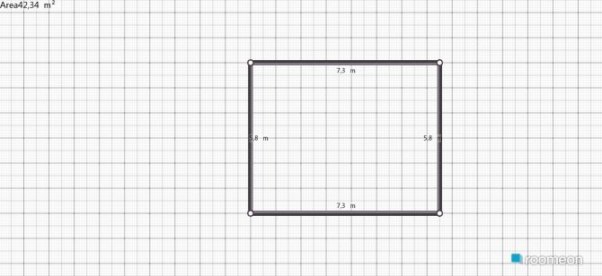 Raumgestaltung Grundrissvorlage Quadrat in der Kategorie Wohnzimmer