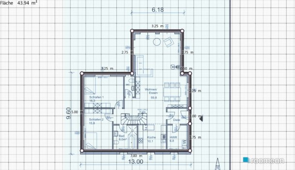 Raumgestaltung Haus Entwurf 1   in der Kategorie Wohnzimmer