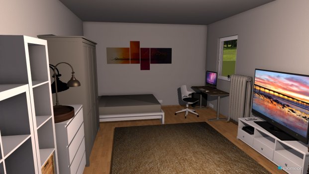 Raumgestaltung Mini Wohnung 1 in der Kategorie Wohnzimmer
