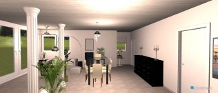Raumgestaltung Sala - comedor - Terraza in der Kategorie Wohnzimmer