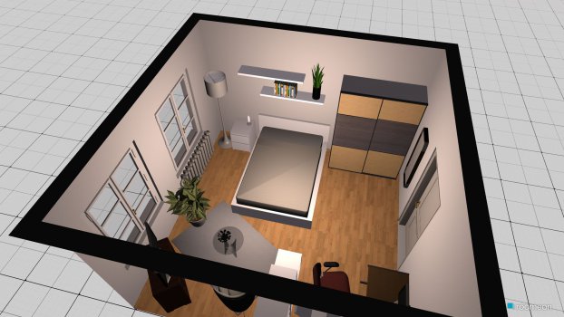 Raumgestaltung WG-Zimmer - Version 3 in der Kategorie Wohnzimmer