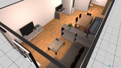Raumgestaltung Wohnzimmer+Küche in der Kategorie Wohnzimmer