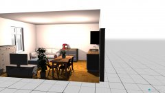 Raumgestaltung Wohnzimmer-Küche in der Kategorie Wohnzimmer
