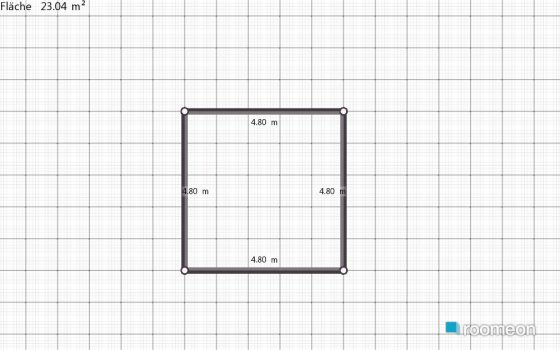 room planning Grundrissvorlage Quadrat in the category Bedroom