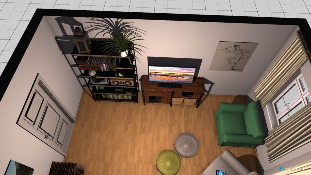 room planning Grundrissvorlage Eckraum in the category Living Room