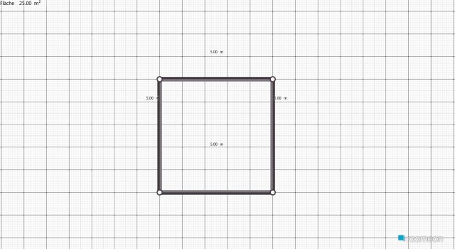 room planning Grundrissvorlage Quadrat in the category Living Room