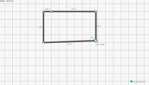 room planning Grundrissvorlage Quadrat in the category Living Room