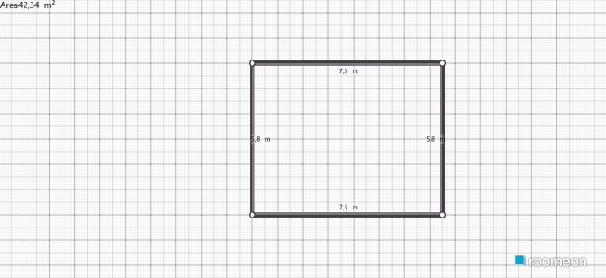 room planning Grundrissvorlage Quadrat in the category Living Room