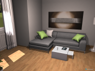 room planning modernes Wohnzimmer mit Erker in the category Living Room